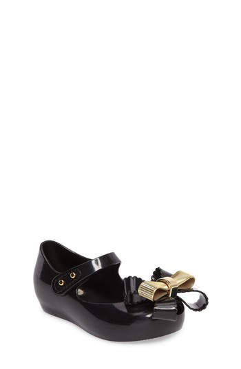 Toddler Girl's Mini Melissa Ultragirl Sweet Iv Mary Jane Flat, Size 12 M - Black