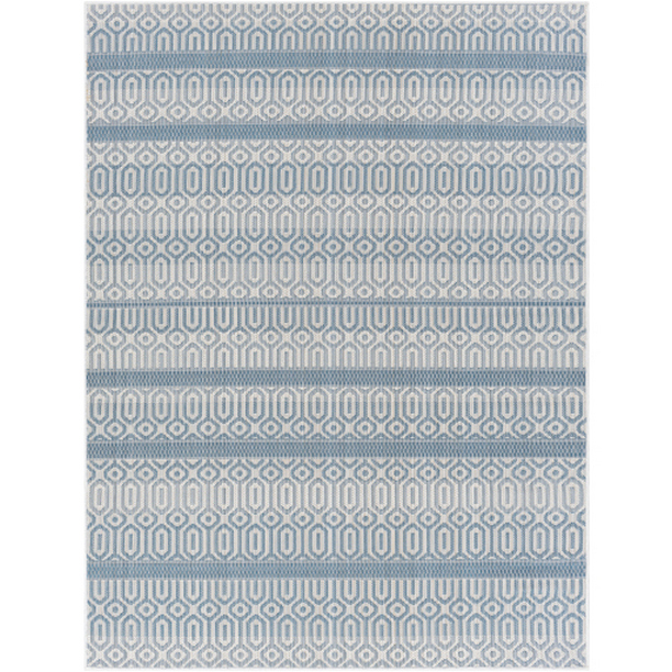 Montego Bay MBY-2312 6 7  X 9  Rug in Sky Blue/Beige/Cream