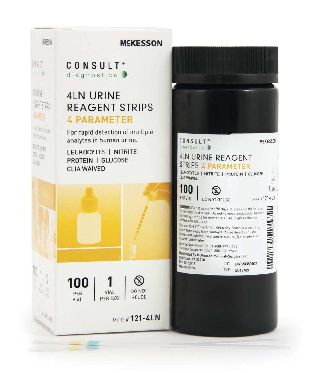 Urinalysis Reagent Mckesson Consult™ Glucose, Leucocytes, Nitrite, Protein for Mckesson 120 / Mckesson Consult U120 Ultra Urine Analyzer (Mfr # 121-