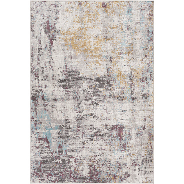 Couture CTU-2312 5 3  X 7 3  Rug Medium Gray/Ivory/Camel/Charcoal/Eggplant/Aqua