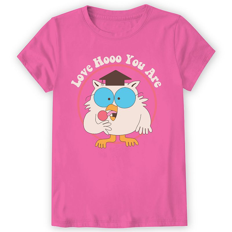 Girls 4-16 Love Hoo You Are Tootsie Roll Graphic Tee, Girl's, Size: Large (10/12), Brt Pink
