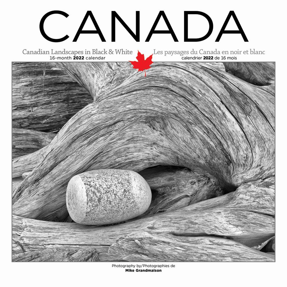 2022 Canada Black and White Wall Calendar