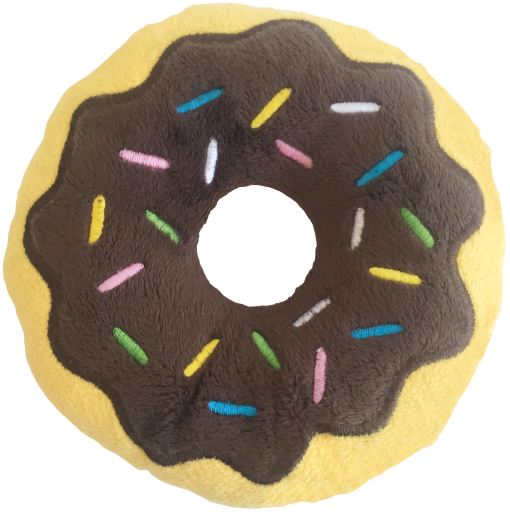 Soft Toy for Dogs Gloria Chocolate Donut Brown Polyester Eva Rubber