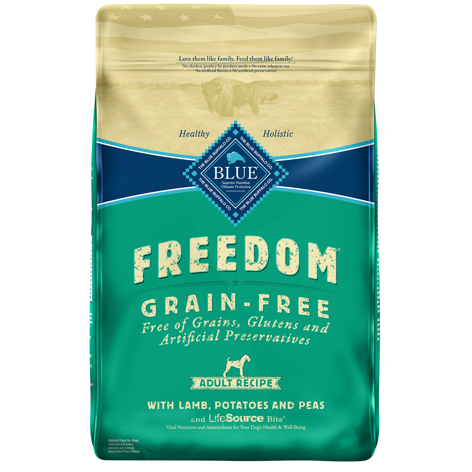Blue Buffalo Blue Freedom Grain-Free Adult Lamb Recipe Dry Dog Food, 24 Lbs.