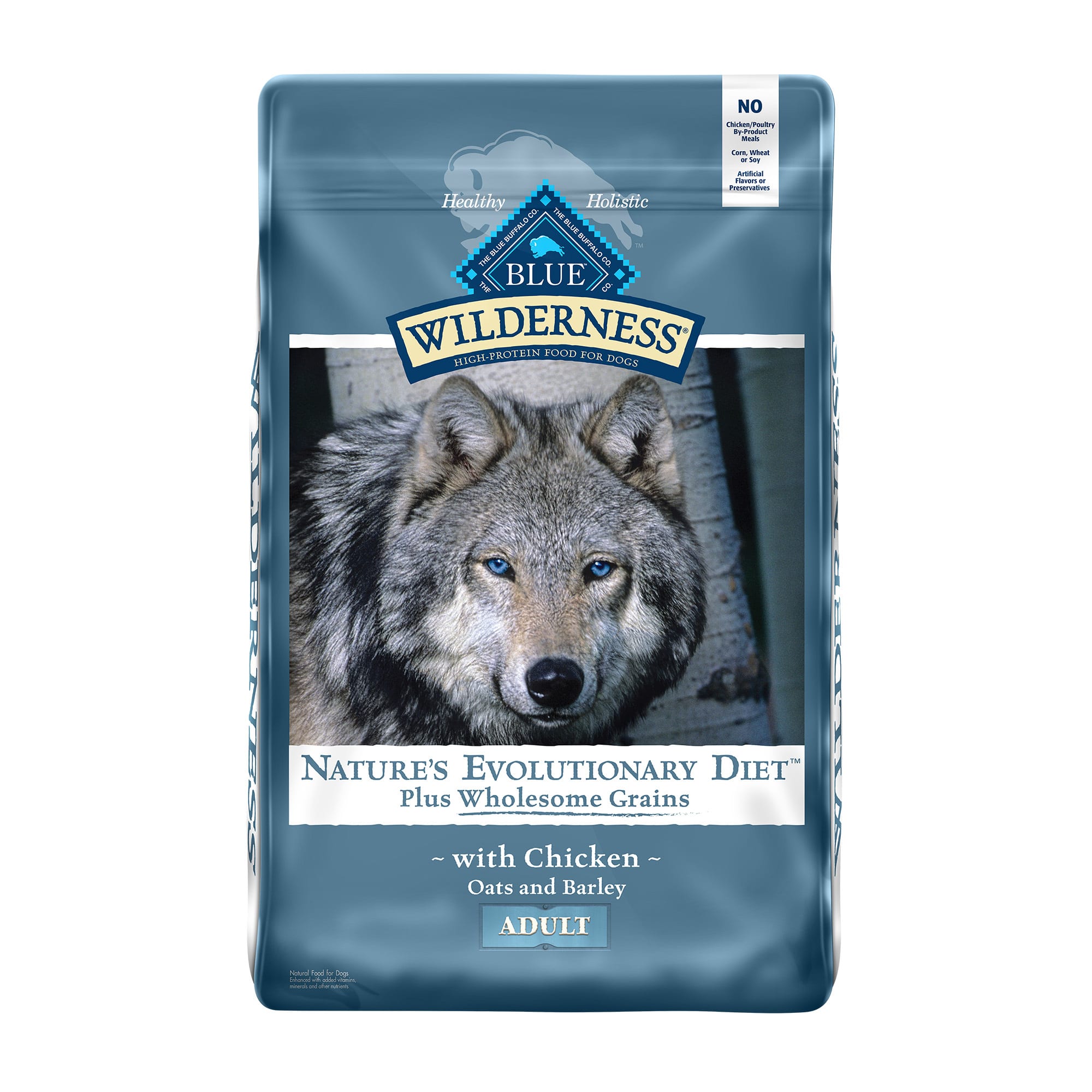 Blue Buffalo Blue Wilderness Plus Wholesome Grains High Protein Natural Adult Chicken Dry Dog Food, 11 Lbs.