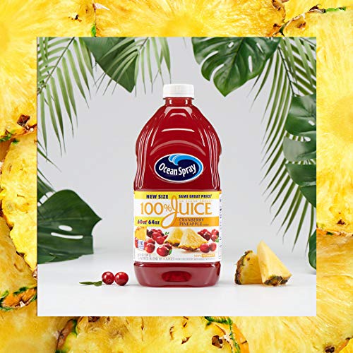 Ocean Spray, 100% Juice Cranberry Pineapple No Sugar Added, 64 Oz (Case of 8) thumbnail