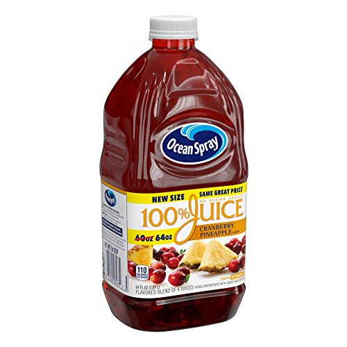 Ocean Spray, 100% Juice Cranberry Pineapple No Sugar Added, 64 Oz (Case of 8) thumbnail