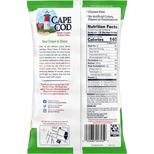 Cape Cod Potato Chips  Sour Cream and Onion Kettle Chips  13 Oz Party Size thumbnail