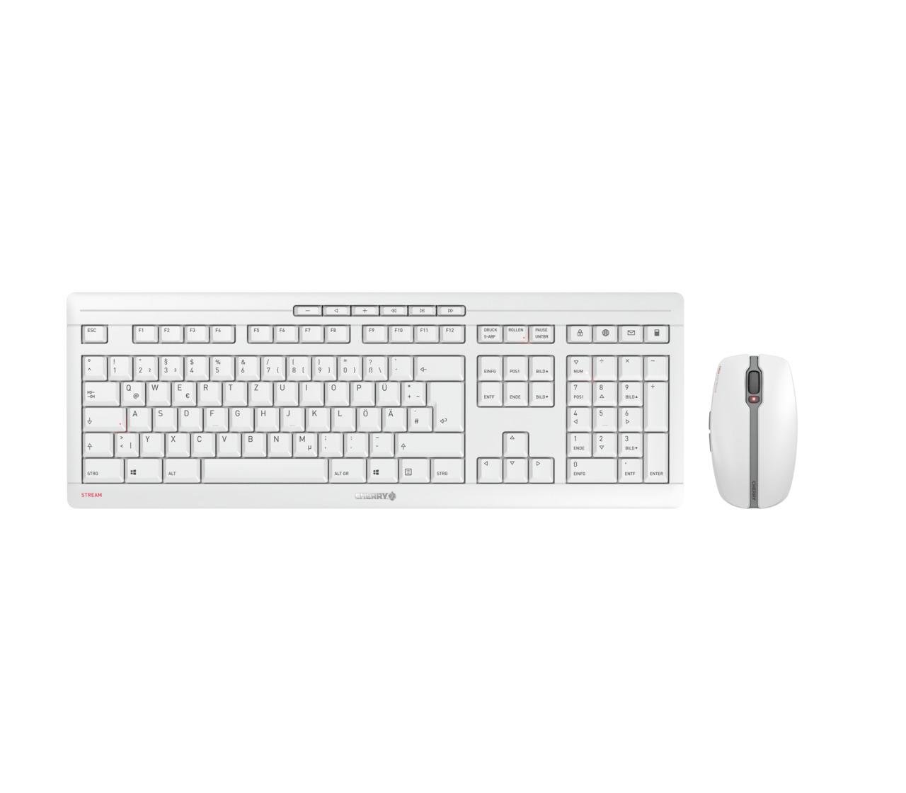 CHERRY JD-8560DE-0 STREAM Wireless Keyboard and Mouse Set QWERTZ Grey