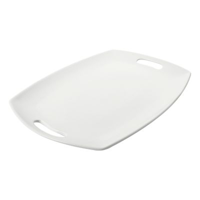 Our Table Simply White 17.25-Inch Handled Platter