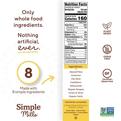 Simple Mills Almond Flour Crackers  Sundried Tomato & Basil - Gluten Free  Vegan  Healthy Snacks  Plant Based  4.25 Ounce (Pack of 3) thumbnail