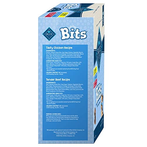 Blue Buffalo Blue Bits Natural Soft-Moist Training Dog Treats Variety Pack 2 Flavors ( 9 OZ Each Bag ) 18 OZ Total thumbnail