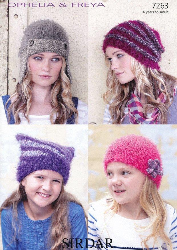 Hats in Sirdar Ophelia and Freya (7263)