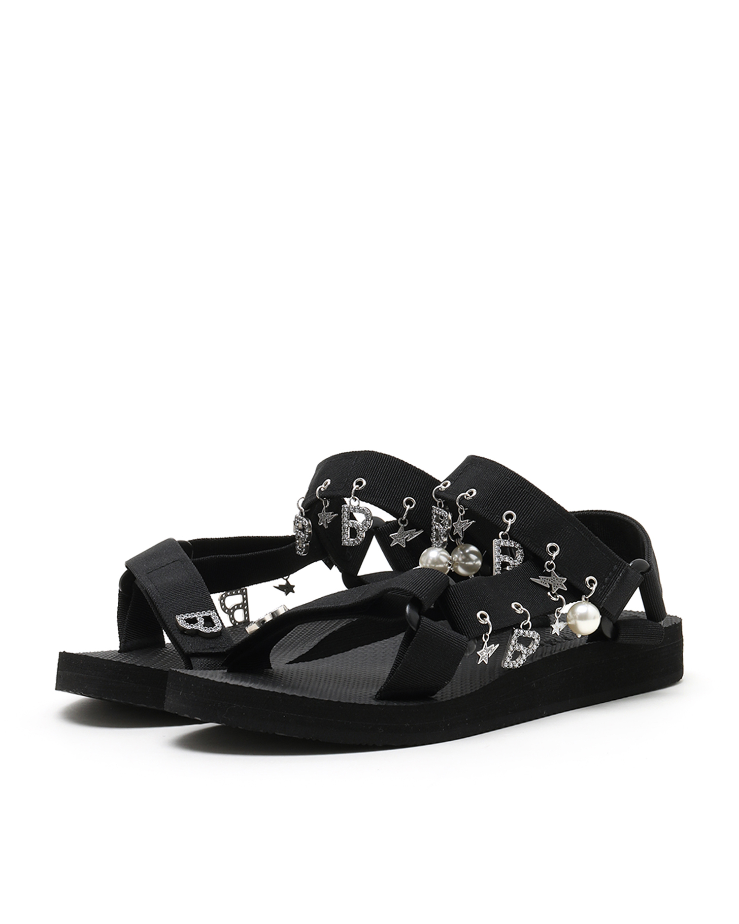 X Arizona Love Embellished Charm Sandals