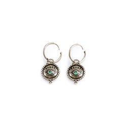 Eye Charm Hoop Earrings