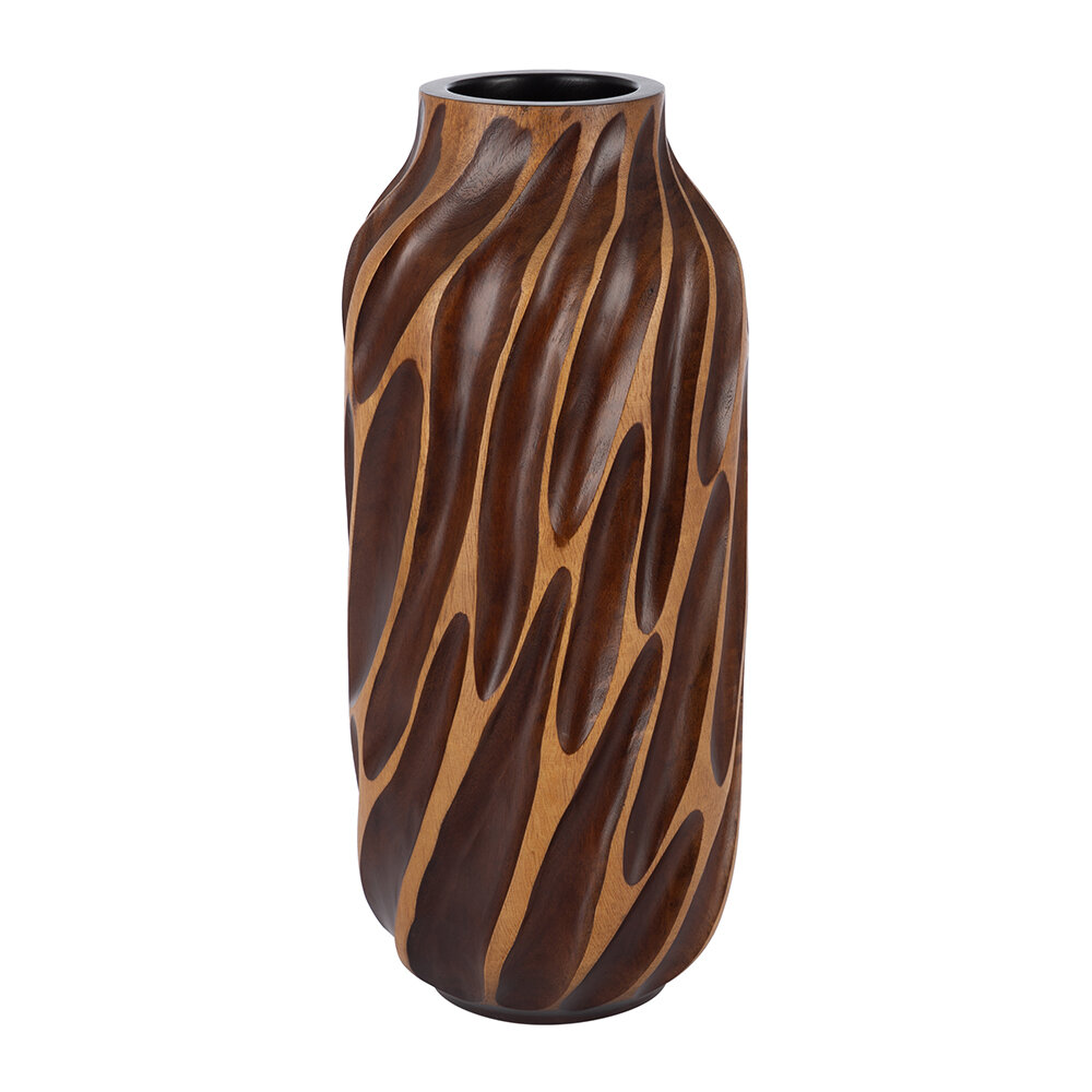 Global Explorer - Sliced Pattern Wooden Vase