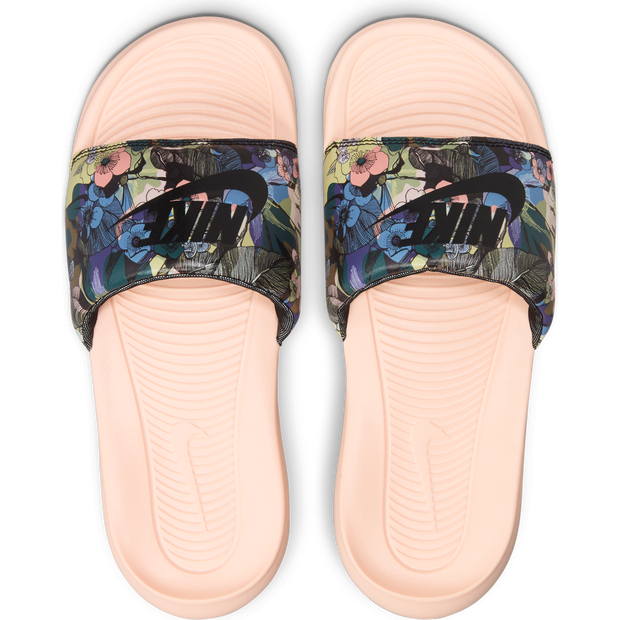 Nike WMNS Victori One Flowered Slipper Pink Womens Pink/碎花 Beach & Pool Slides/Slippers CN9676-008 (Size: US 10)