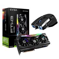 EVGA GeForce RTX 3070 Ti FTW3 Ultra Gaming 8GB GDDR6X Graphics Card, PCI Express 4.0 - with EVGA X17 Wired Gaming Mouse, Black