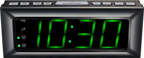 Best Buy Essentials™ - BE-CLOPP3 Digital AM / FM Dual Alarm Clock - Black