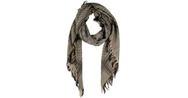 Gucci Women's Beige / Brown Wool / Silk Square Scarf with Diamante Pattern 544615 9764