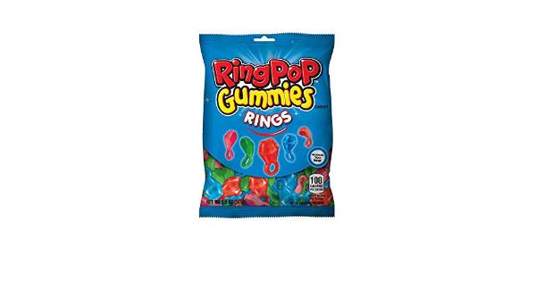 Ring Pop Gummy Rings - Peg Bag, 5 Ounce -- 12 per Case.