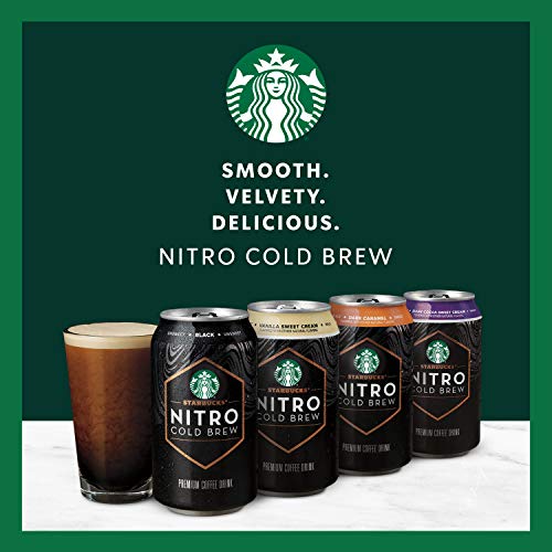 Starbucks Nitro Cold Brew Dark Cocoa Sweet Cream Premium Iced Coffee Drink 9.6 Fl Oz Can thumbnail