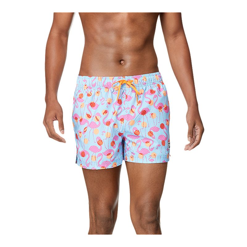 Speedo Men's Vibe Spotted Flamigo 14 Inch Volley Shorts