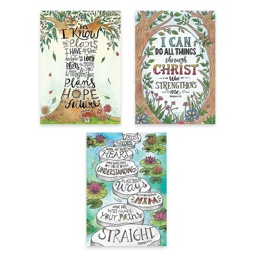 Creative Teaching Press Devotional Bible Verses Rejoice Inspire U Poster Pack, 3 Pack