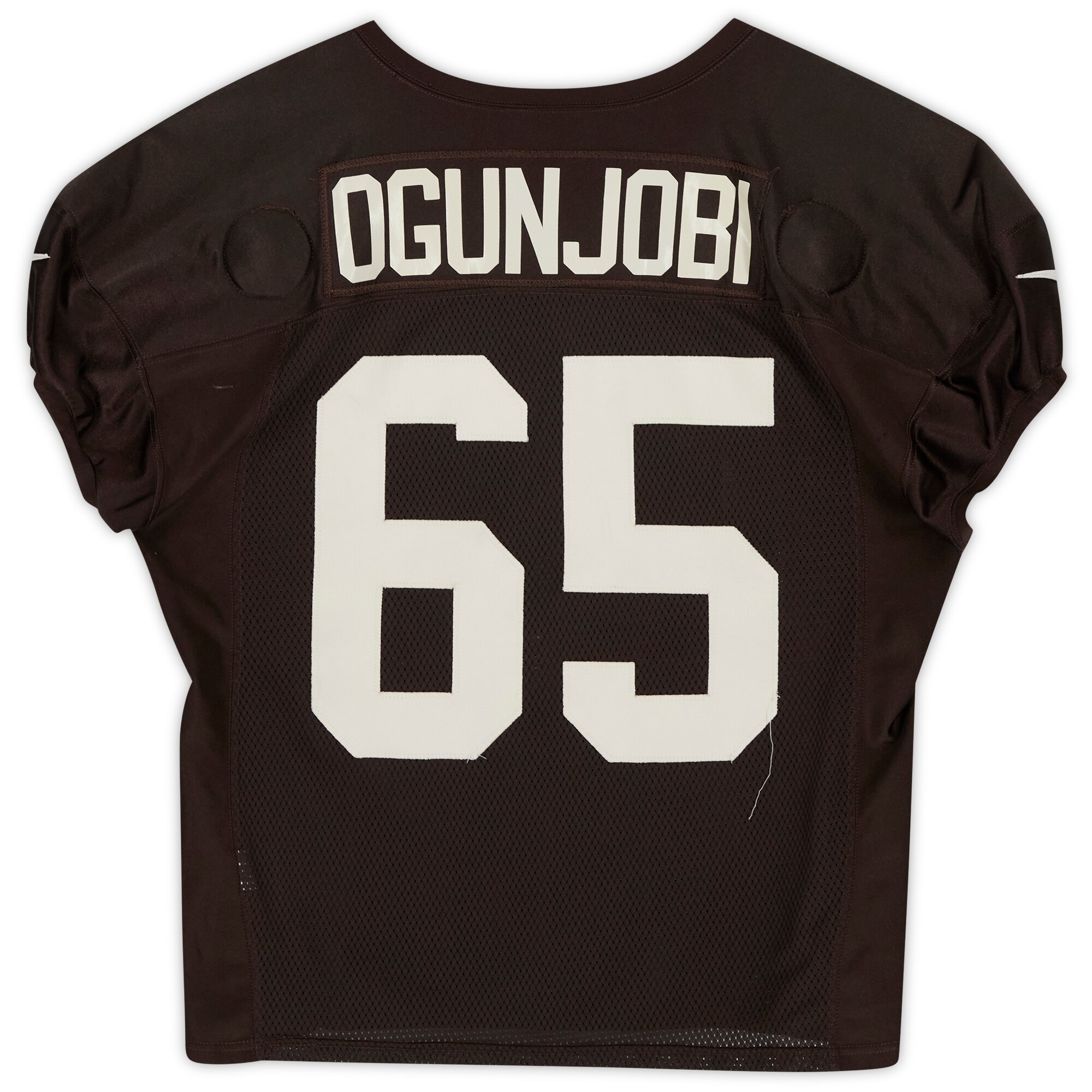 Larry Ogunjobi Cleveland Browns Nike Practice-Used #65 Brown Jersey from the 2020 NFL Season - Size 52 thumbnail