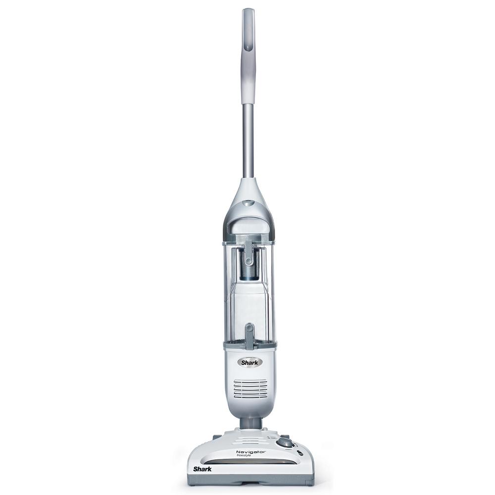 Navigator Freestyle Bagless Cordless Washable Filter Upright Vacuum for Hard Floors and Rugs with XL Dust Cup in White
