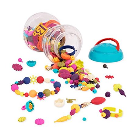 B. Toys – 300 Pcs – Pop Snap Bead Jewelry Set for Kids – Pop Arty! – DIY Craft Jewelry Making Kit – Creative Necklaces, Rings, Bracelets –