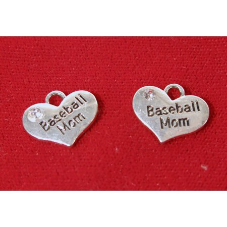 BULK! 15pc  Baseball Mom  Charms in Antique Silver Style (BC1143B)