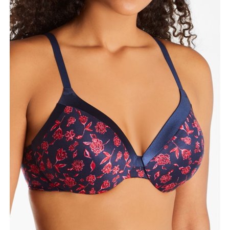Maidenform Comfort Devotion Tailored Extra Coverage T-Shirt Bra COLOR Brocade Floral Print/Navy SIZE 34D