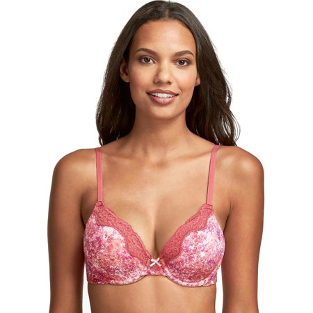 Maidenform Comfort Devotion Extra Coverage T-Shirt Bra COLOR Water Lilly Print - Majority P SIZE 40D
