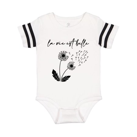 Inktastic La Vie Est Belle with Dandelion Gift Baby Boy or Baby Girl Bodysuit
