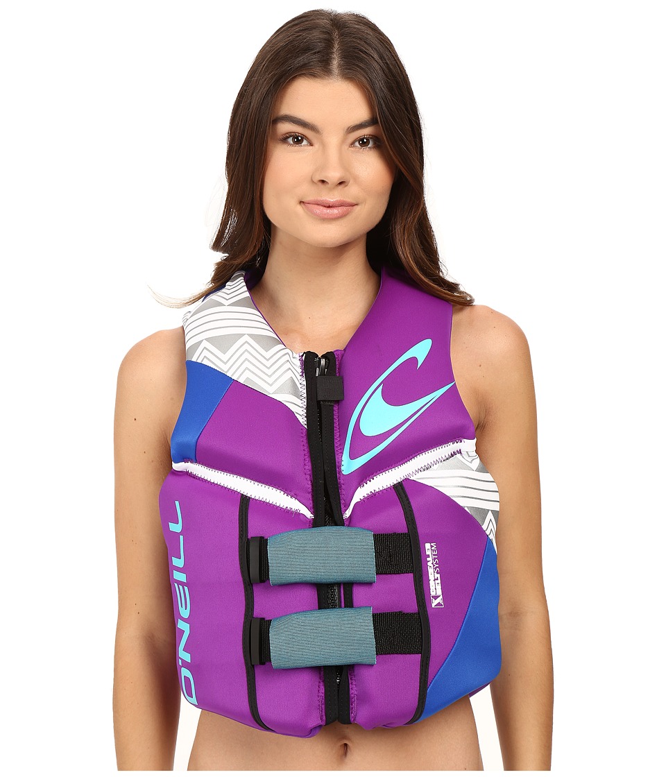 Oneill Women ' S Reactor Uscg Pfd Vest - Uv / Pacific / White