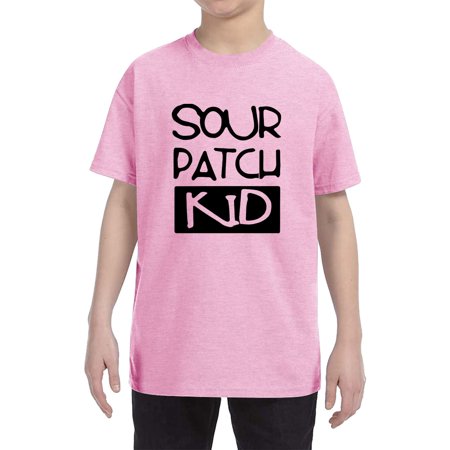 TWZH Boys Sour Patch Kid Letter Print Crew Neck Short Sleeve Child T-Shirt