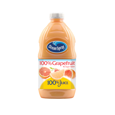(2 Pack) Ocean Spray 100% Juice, Grapefruit, 60 Fl Oz, 1 Count