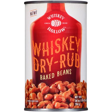 (6 Pack) Whisky Hollow Baked Beans, Dry-Rub, 28 Oz