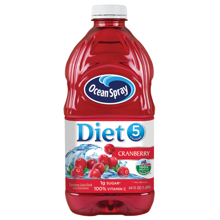 (4 Pack) Ocean Spray Diet Juice, Cranberry, 64 Fl Oz, 1 Count