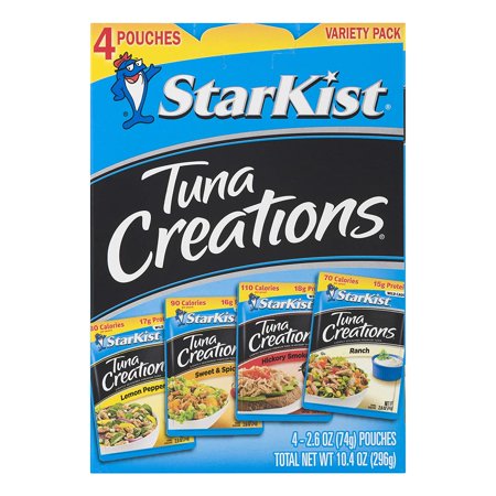 StarKist Tuna Creations, Variety Pack, 4 - 2.6 Oz Pouch (Total 10.4 Oz) (Packaging May Vary)