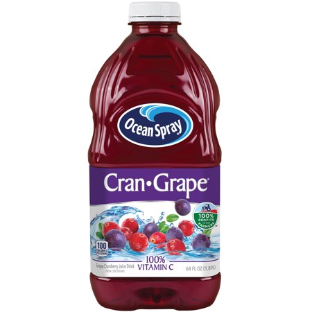 (4 Pack) Ocean Spray Cranberry Grape Juice Drink, 64 Fl. Oz.
