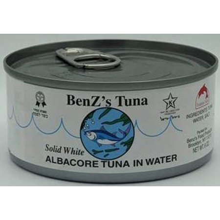 Benz S Solid White Albacore Tuna in Water  6 Oz Pull Top Can (Kosher and Kosher for Passover) 48-Pack