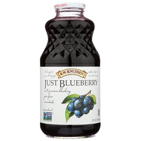 (6 Pack) Rw Knudsen Juice, Just Blueberry, 32 Fl. Oz