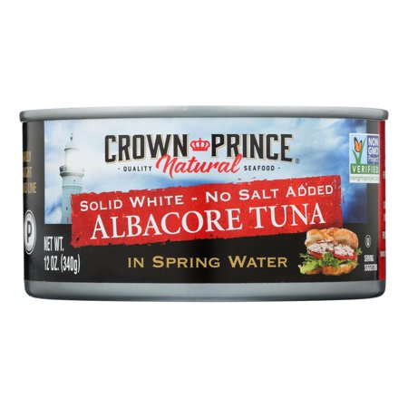Crown Prince Albacore Tuna in Spring Water - Solid White - Case of 12 - 12 Oz.