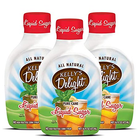 Pure Cane Liquid Sugar, Sweetener Syrup for Ice Tea and Coffee, 16 Fl Oz (3 Pack)