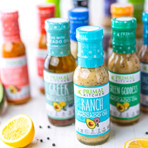 Primal Kitchen Whole 30 Avocado Oil Dressing & Marinade (Ranch, Caesar, Green Goddess) - 3 Pack thumbnail