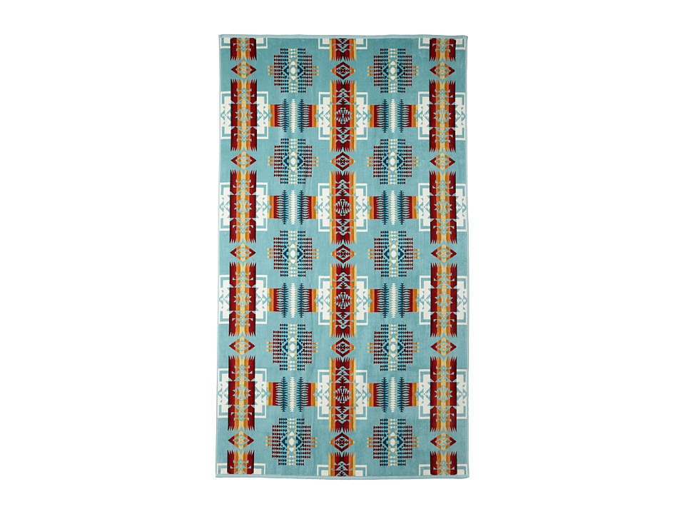 Pendleton Oversized Jacquard Towel (Aqua) Bath Towels