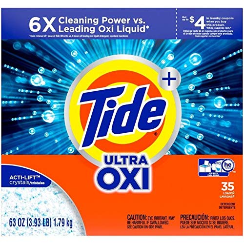 Tide Plus Ultra Oxi Powder Laundry Detergent  35 Loads  63 Oz
