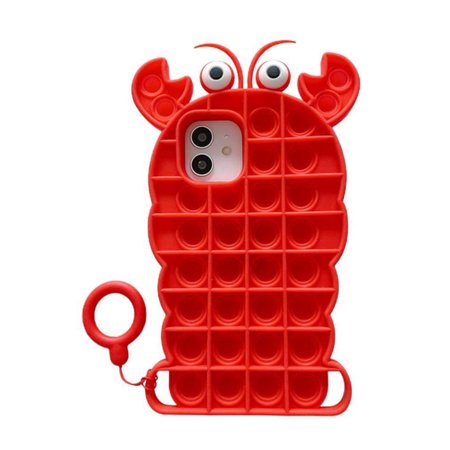 Gaono Silicone Phone Case, Bubble Pop with Portable Ring, Fidget Toy
